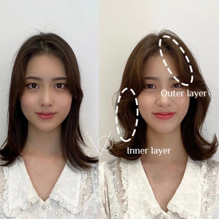 2. face lifting bangs