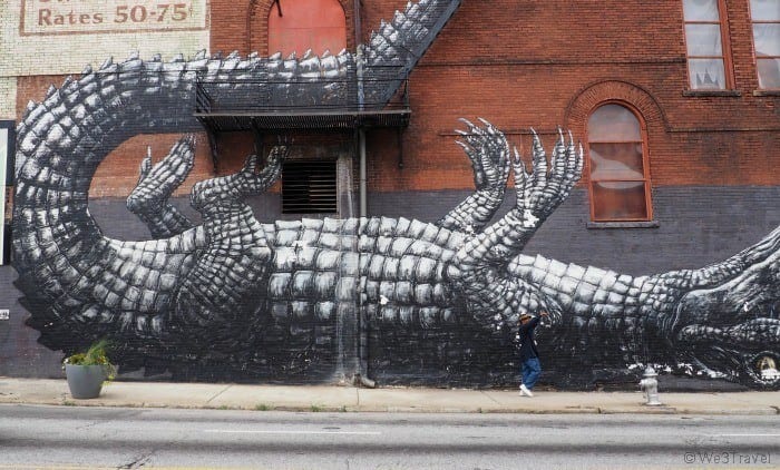 Alligator mural