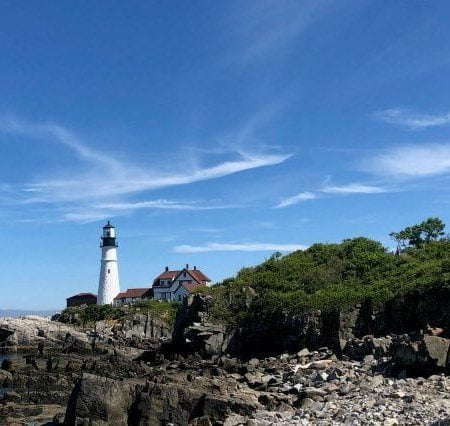 Portland Head Light rocks