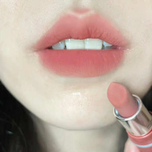 strawberry latte lipstick MAC Powder Kiss Lipstick in shade Teddy 2.0