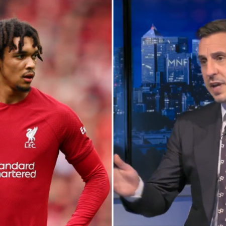 trent alexander arnold liverpool gary neville