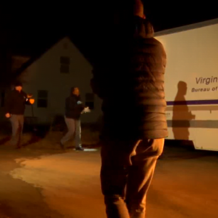 virginia state police investigating the scene in louisa county